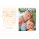 Wishing You Peace Copper Foil Flat Holiday Photo Cards Image 3 of 3